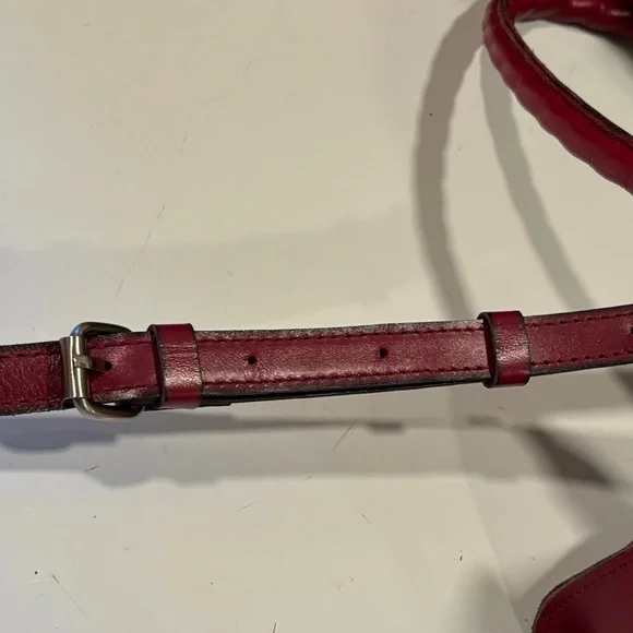 Patricia Nash Leather Calvi Handbag Crossbody in Red - Picture 11 of 15